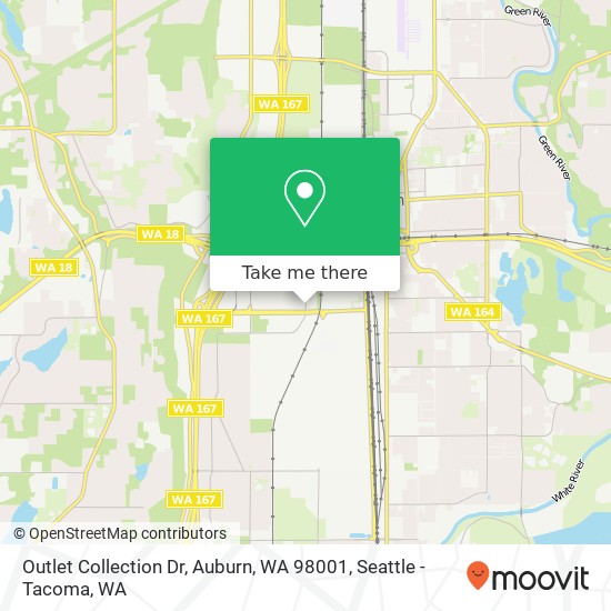 Mapa de Outlet Collection Dr, Auburn, WA 98001