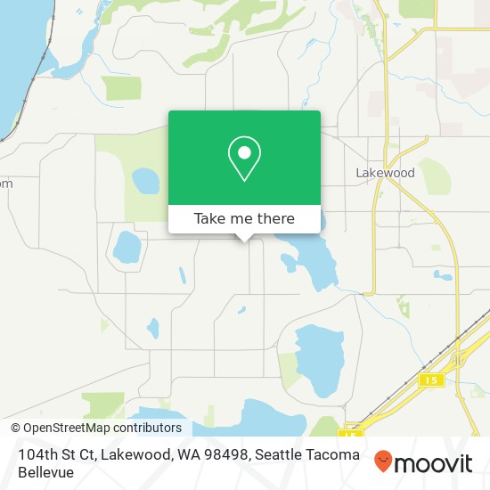 Mapa de 104th St Ct, Lakewood, WA 98498