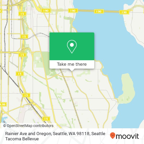 Rainier Ave and Oregon, Seattle, WA 98118 map