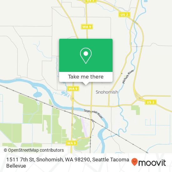 Mapa de 1511 7th St, Snohomish, WA 98290