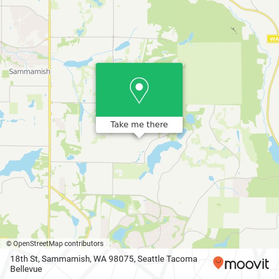 Mapa de 18th St, Sammamish, WA 98075