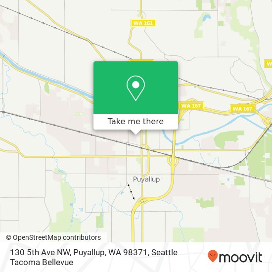 Mapa de 130 5th Ave NW, Puyallup, WA 98371