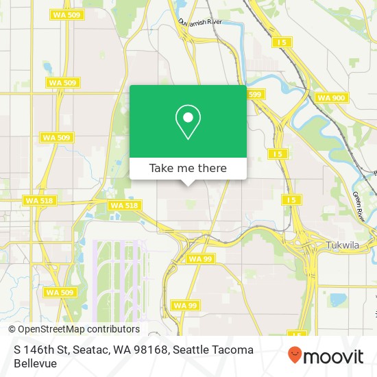 Mapa de S 146th St, Seatac, WA 98168