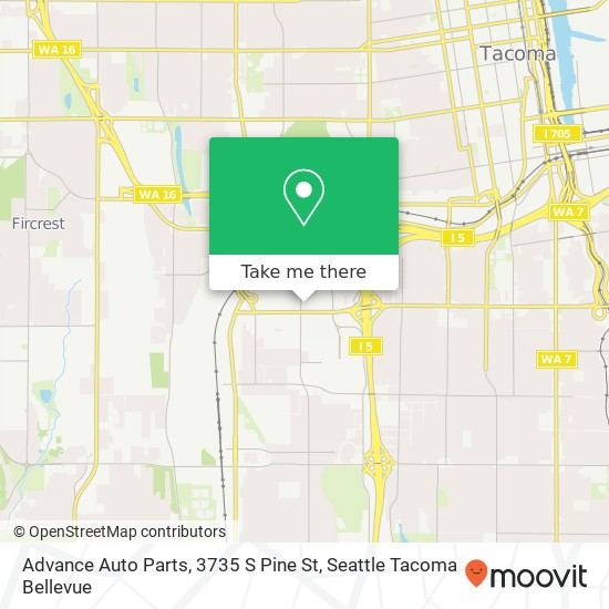 Advance Auto Parts, 3735 S Pine St map