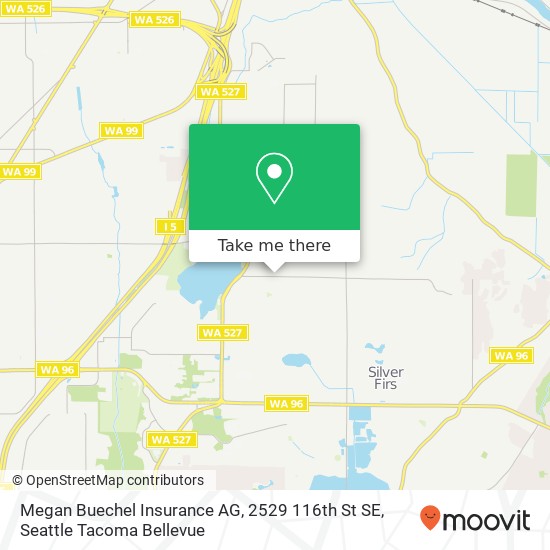 Mapa de Megan Buechel Insurance AG, 2529 116th St SE