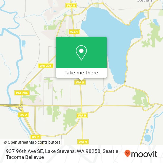 Mapa de 937 96th Ave SE, Lake Stevens, WA 98258