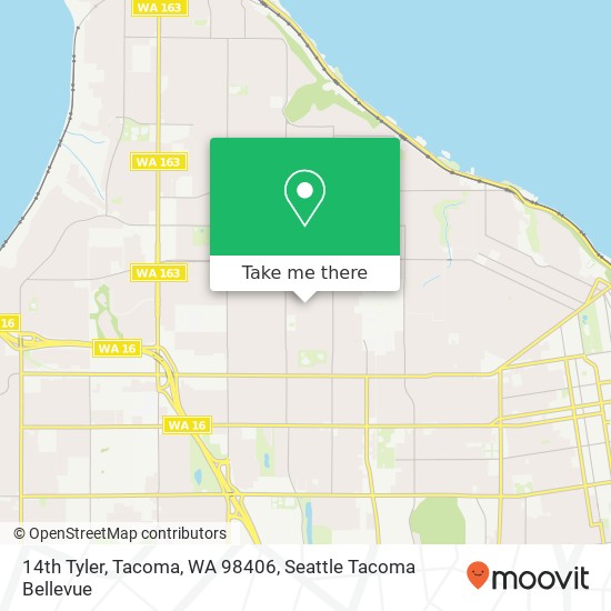 Mapa de 14th Tyler, Tacoma, WA 98406