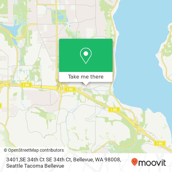 Mapa de 3401,SE 34th Ct SE 34th Ct, Bellevue, WA 98008