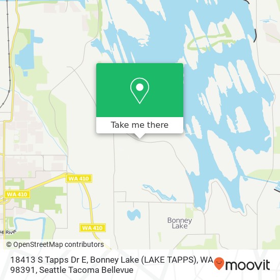 18413 S Tapps Dr E, Bonney Lake (LAKE TAPPS), WA 98391 map