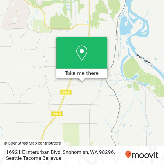 Mapa de 16921 E Interurban Blvd, Snohomish, WA 98296