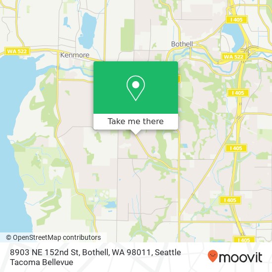 Mapa de 8903 NE 152nd St, Bothell, WA 98011