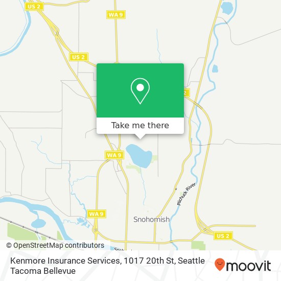 Mapa de Kenmore Insurance Services, 1017 20th St