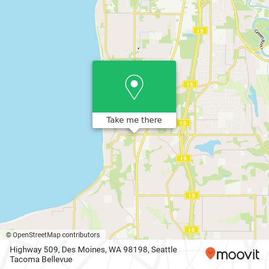 Highway 509, Des Moines, WA 98198 map