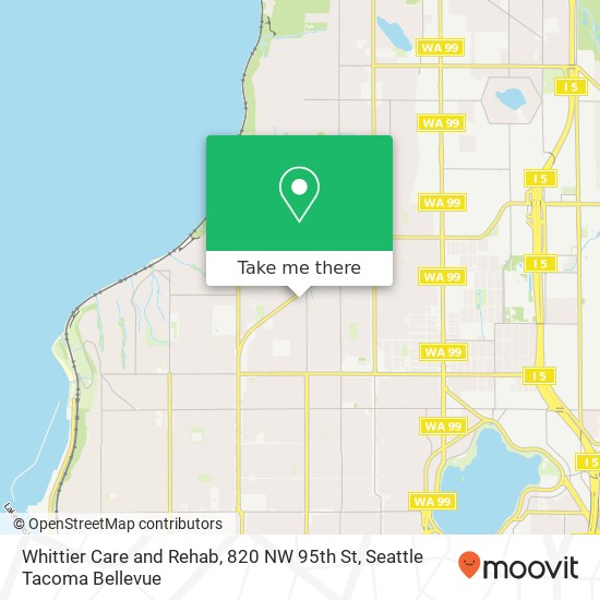Whittier Care and Rehab, 820 NW 95th St map