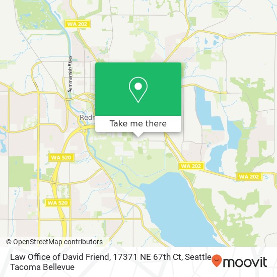 Mapa de Law Office of David Friend, 17371 NE 67th Ct