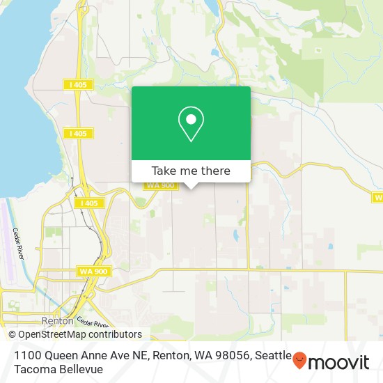 1100 Queen Anne Ave NE, Renton, WA 98056 map