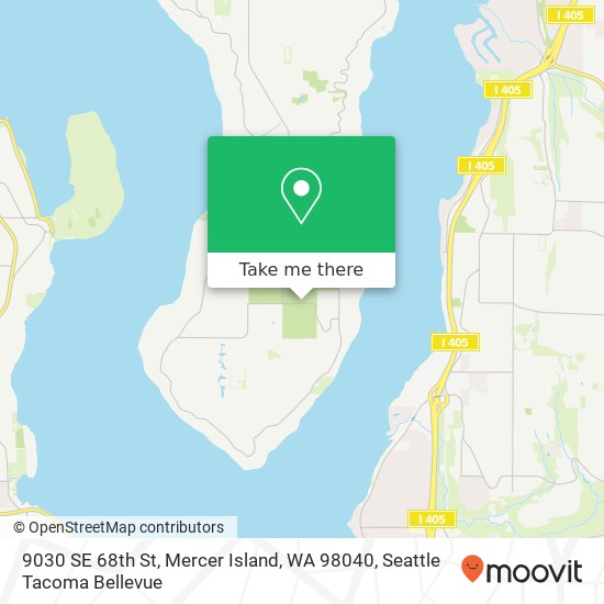 Mapa de 9030 SE 68th St, Mercer Island, WA 98040