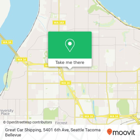 Mapa de Great Car Shipping, 5401 6th Ave