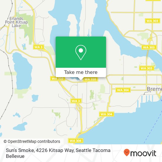 Sun's Smoke, 4226 Kitsap Way map