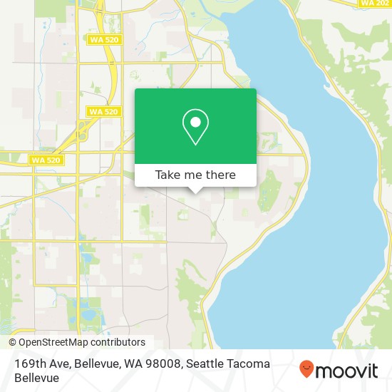 Mapa de 169th Ave, Bellevue, WA 98008