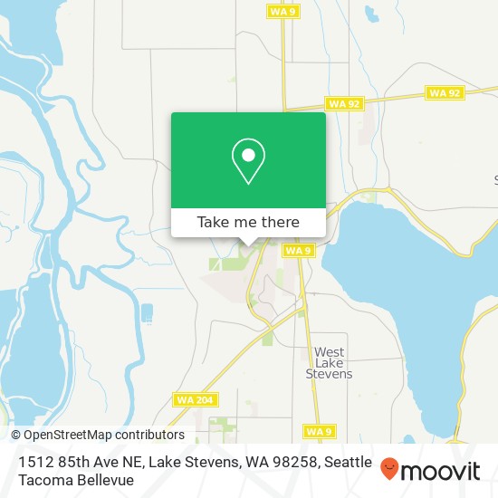 Mapa de 1512 85th Ave NE, Lake Stevens, WA 98258