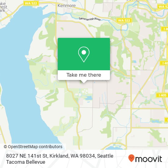 Mapa de 8027 NE 141st St, Kirkland, WA 98034