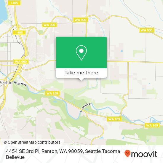 Mapa de 4454 SE 3rd Pl, Renton, WA 98059