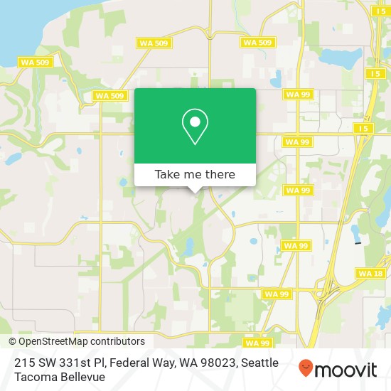 215 SW 331st Pl, Federal Way, WA 98023 map