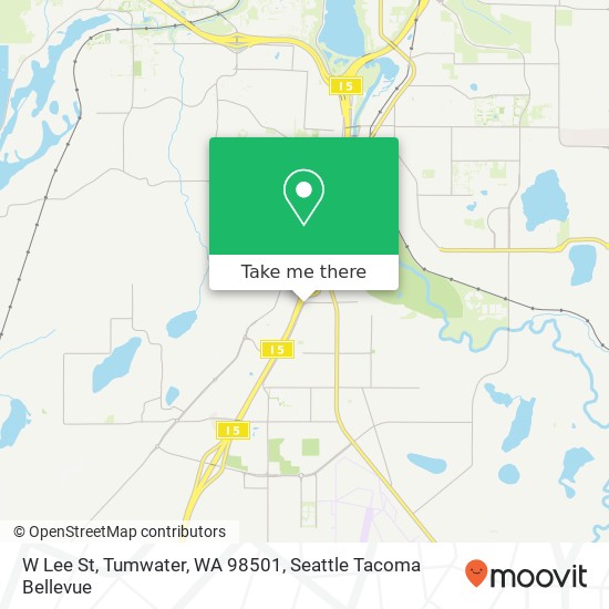 Mapa de W Lee St, Tumwater, WA 98501