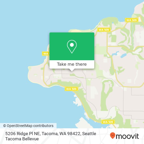 5206 Ridge Pl NE, Tacoma, WA 98422 map