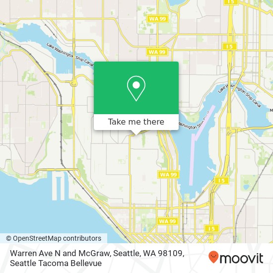 Warren Ave N and McGraw, Seattle, WA 98109 map