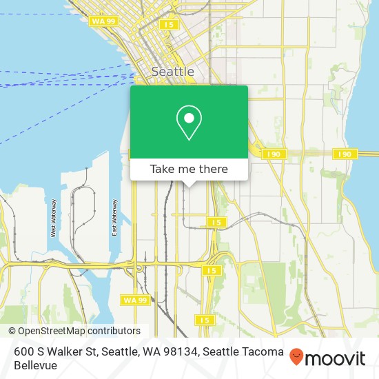 Mapa de 600 S Walker St, Seattle, WA 98134