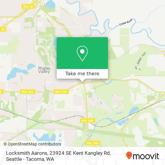Mapa de Locksmith Aarons, 23924 SE Kent Kangley Rd