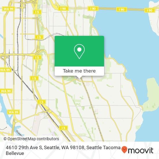 Mapa de 4610 29th Ave S, Seattle, WA 98108