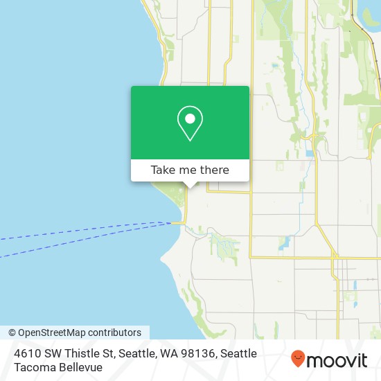 Mapa de 4610 SW Thistle St, Seattle, WA 98136