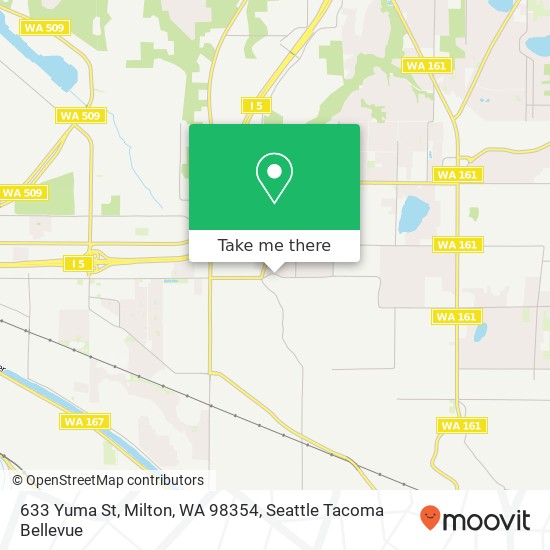 Mapa de 633 Yuma St, Milton, WA 98354