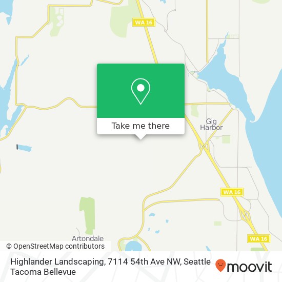 Mapa de Highlander Landscaping, 7114 54th Ave NW