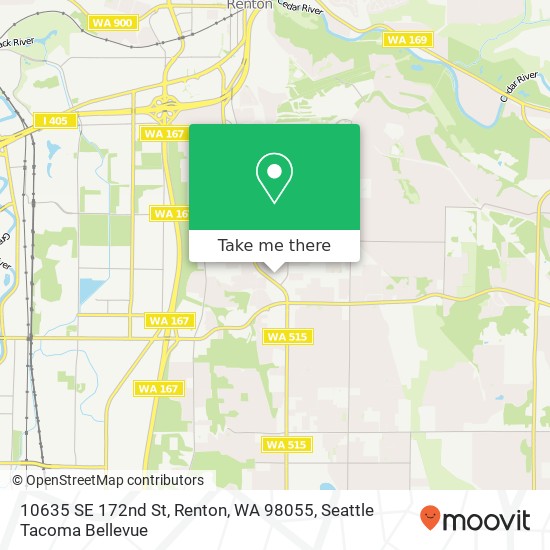 Mapa de 10635 SE 172nd St, Renton, WA 98055