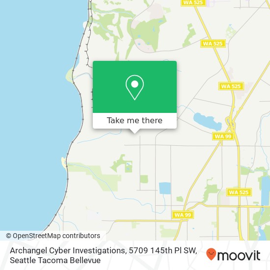 Archangel Cyber Investigations, 5709 145th Pl SW map
