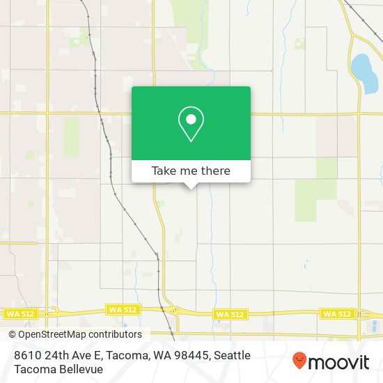 Mapa de 8610 24th Ave E, Tacoma, WA 98445
