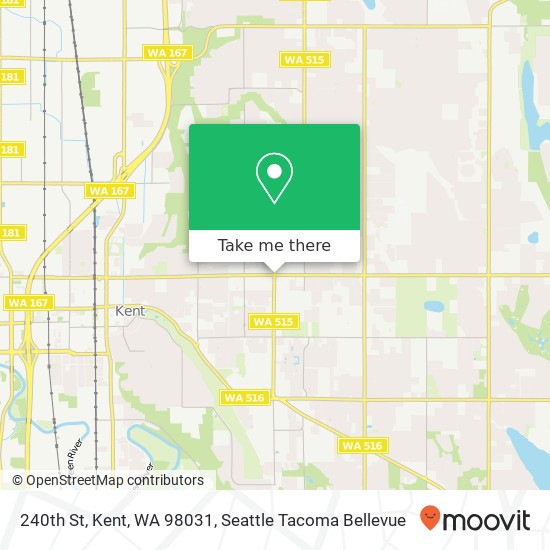 Mapa de 240th St, Kent, WA 98031