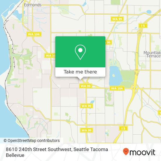 Mapa de 8610 240th Street Southwest, 8610 240th St SW, Edmonds, WA 98026, USA