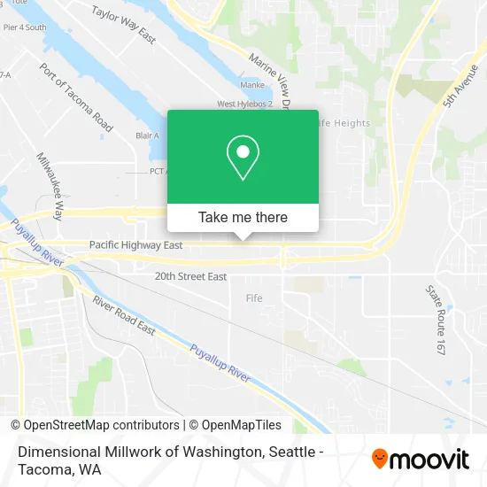 Mapa de Dimensional Millwork of Washington