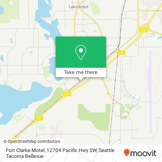 Mapa de Fort Clarke Motel, 12704 Pacific Hwy SW
