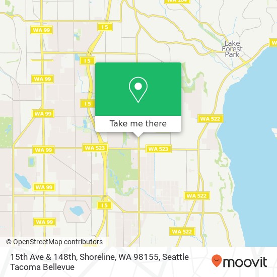 Mapa de 15th Ave & 148th, Shoreline, WA 98155