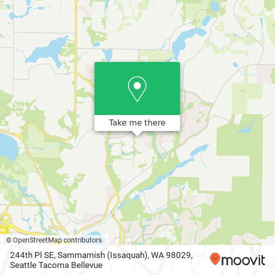 Mapa de 244th Pl SE, Sammamish (Issaquah), WA 98029