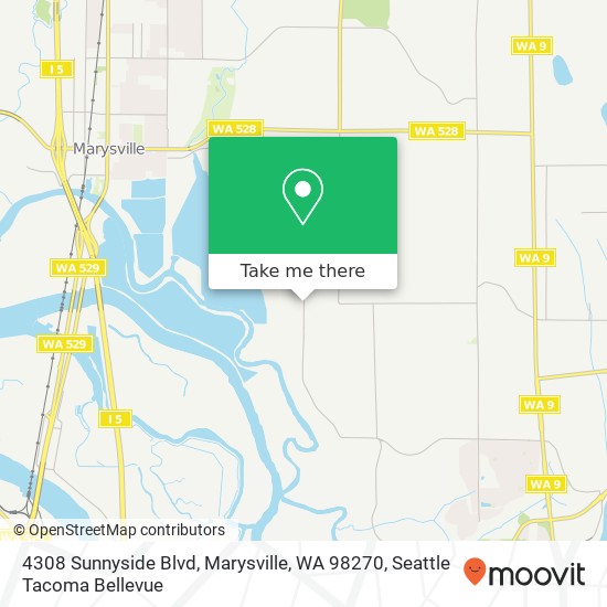 Mapa de 4308 Sunnyside Blvd, Marysville, WA 98270