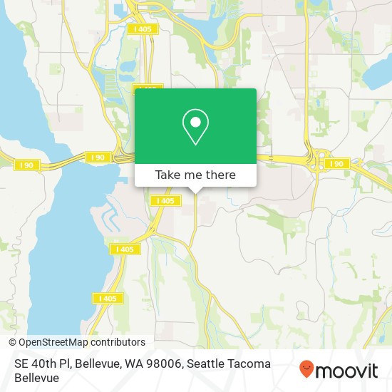 SE 40th Pl, Bellevue, WA 98006 map