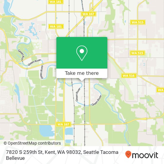 Mapa de 7820 S 259th St, Kent, WA 98032