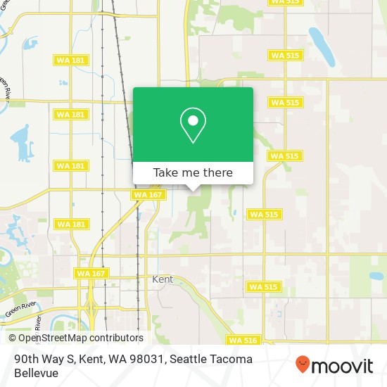 Mapa de 90th Way S, Kent, WA 98031